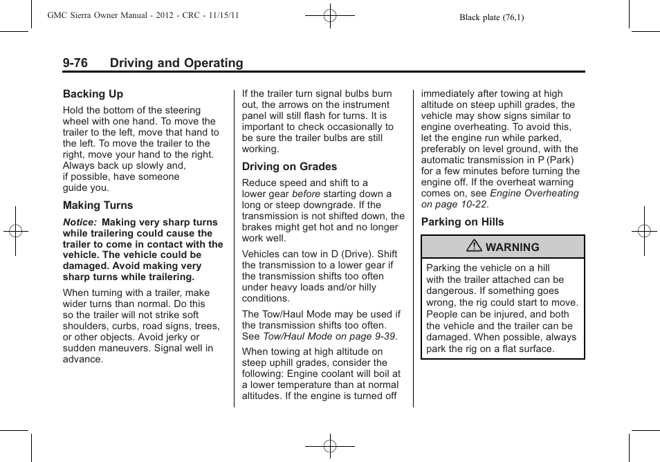 GMC 2012 Sierra User Manual | Page 352 / 556