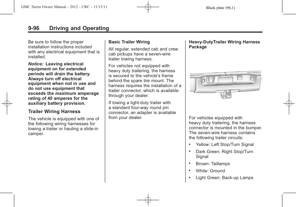 96 driving and operating | GMC 2012 Sierra User Manual | Page 372 / 556