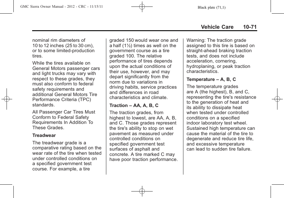 GMC 2012 Sierra User Manual | Page 457 / 556