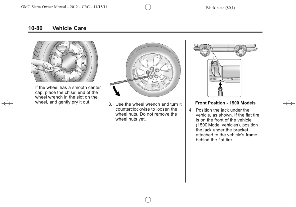 80 vehicle care | GMC 2012 Sierra User Manual | Page 466 / 556