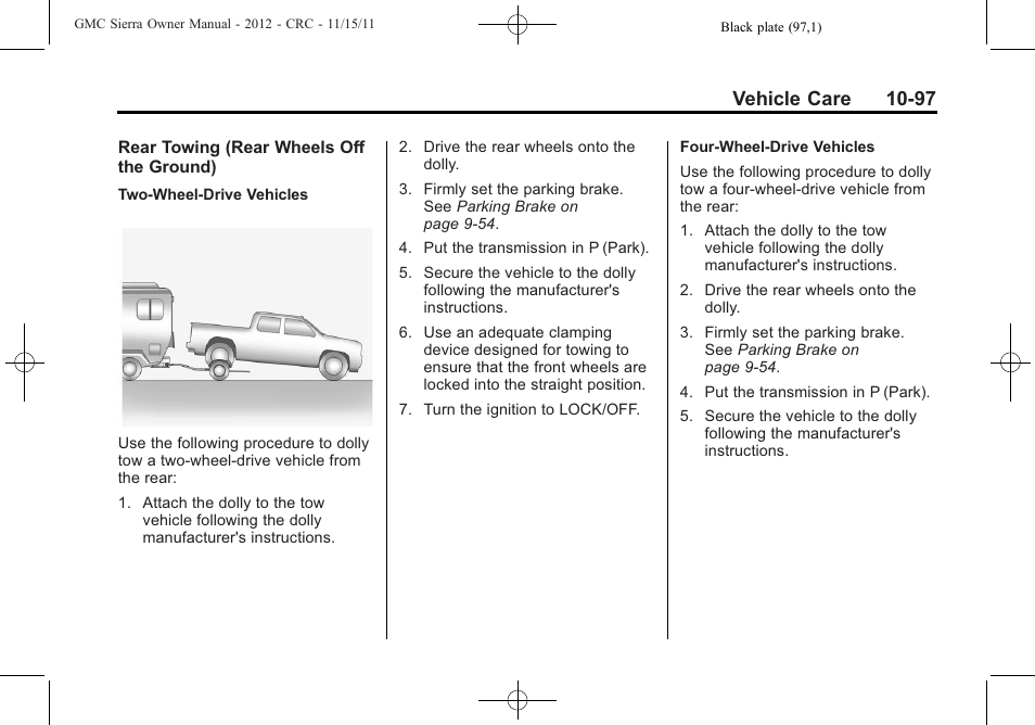Vehicle care 10-97 | GMC 2012 Sierra User Manual | Page 483 / 556