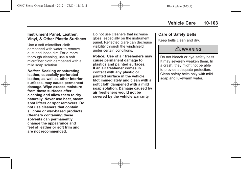 GMC 2012 Sierra User Manual | Page 489 / 556