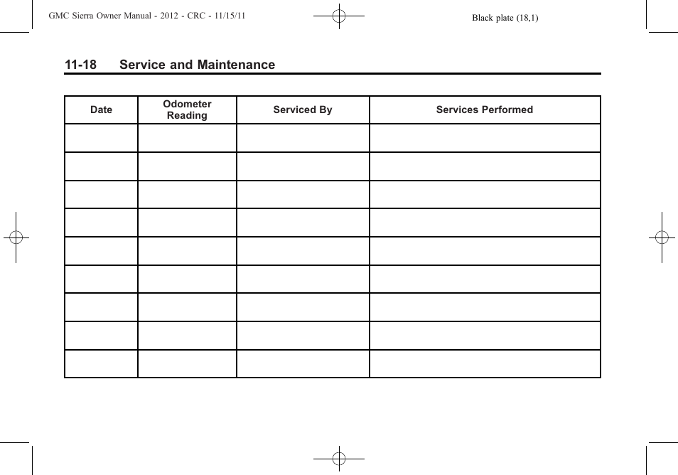 18 service and maintenance | GMC 2012 Sierra User Manual | Page 508 / 556