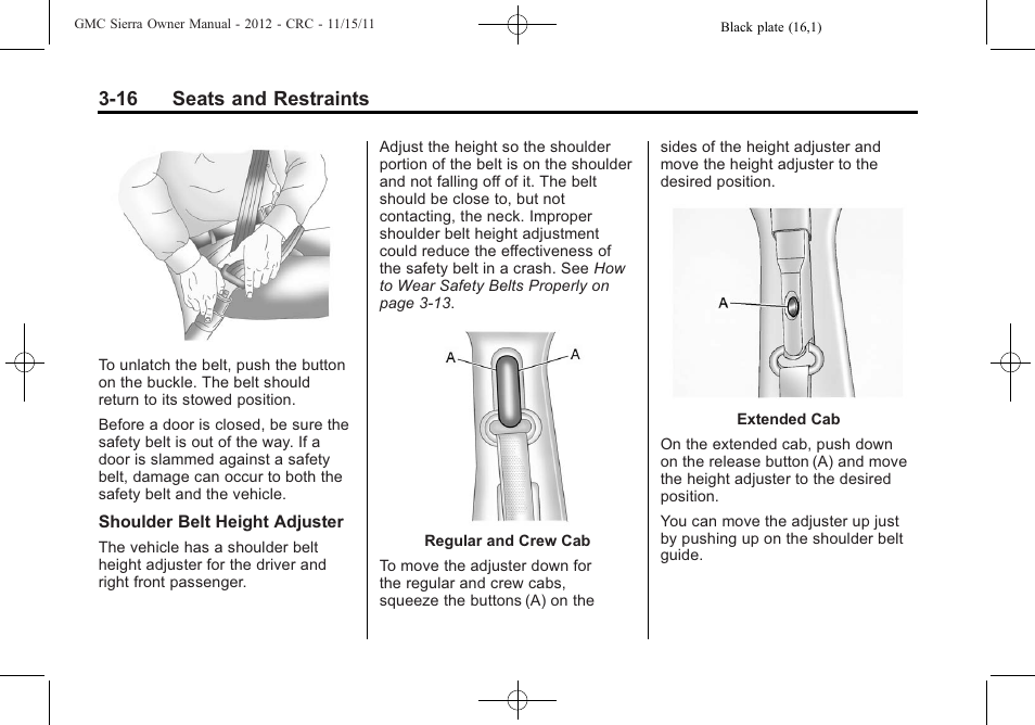 16 seats and restraints | GMC 2012 Sierra User Manual | Page 84 / 556