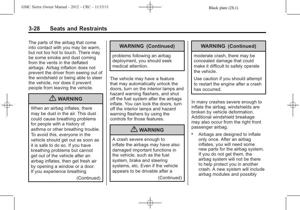 GMC 2012 Sierra User Manual | Page 96 / 556