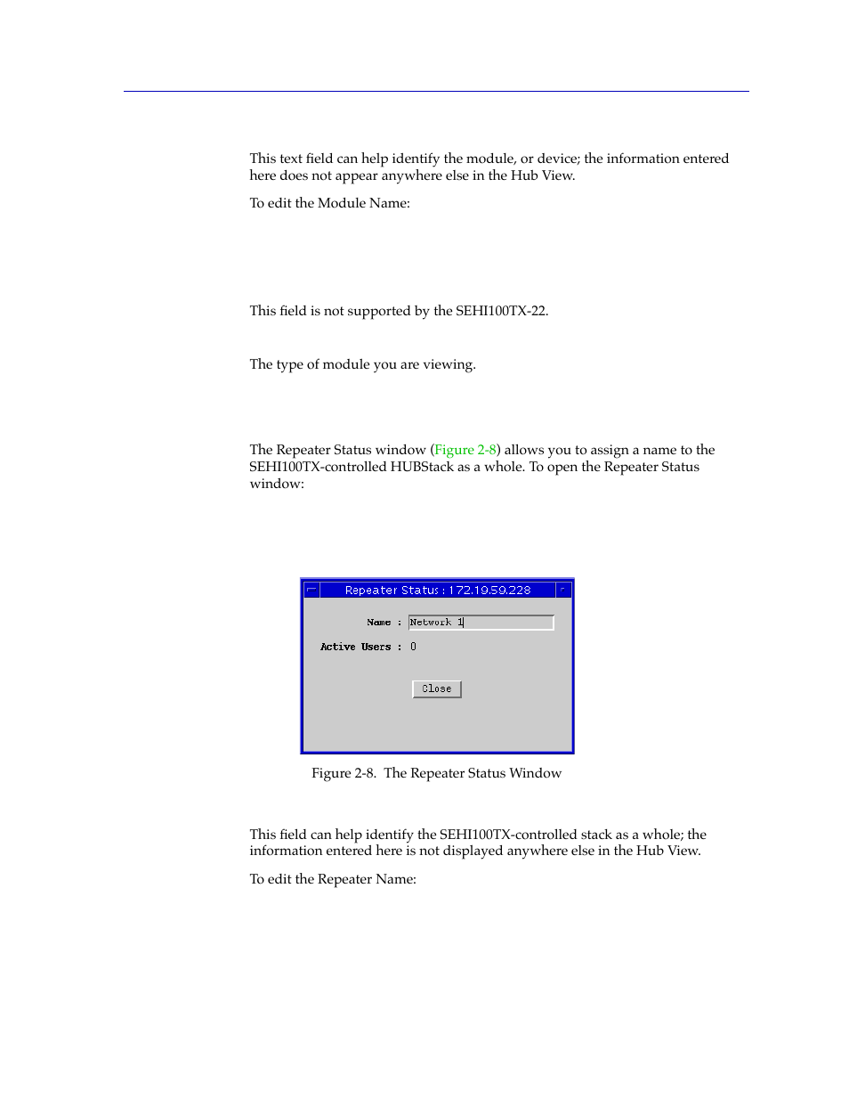 Checking repeater status, Checking repeater status -13 | Cabletron Systems SPECTRUM SEHI100TX-22 User Manual | Page 27 / 58
