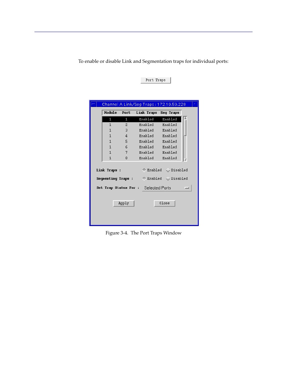 Viewing and configuring link/seg traps for ports, Viewing and conþguring link/seg traps for ports -6 | Cabletron Systems SPECTRUM SEHI100TX-22 User Manual | Page 42 / 58