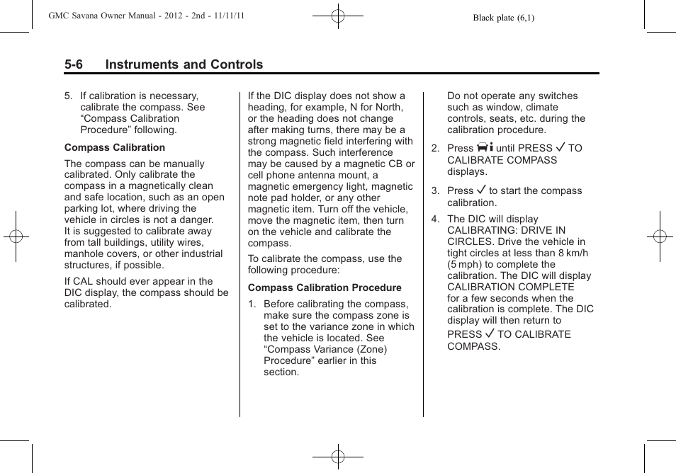 GMC 2012 Savana User Manual | Page 120 / 424