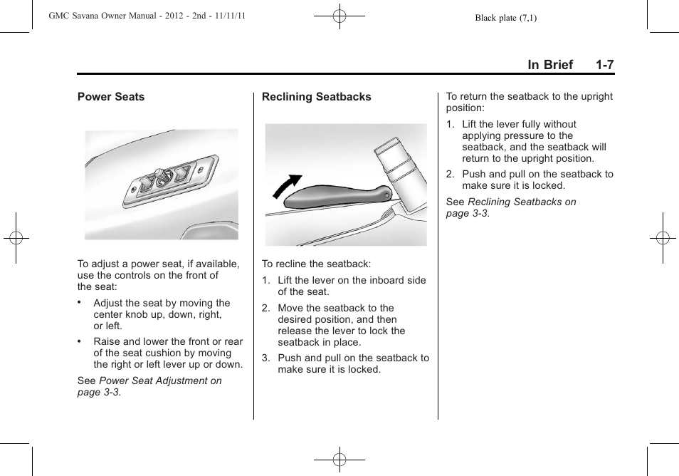 GMC 2012 Savana User Manual | Page 13 / 424