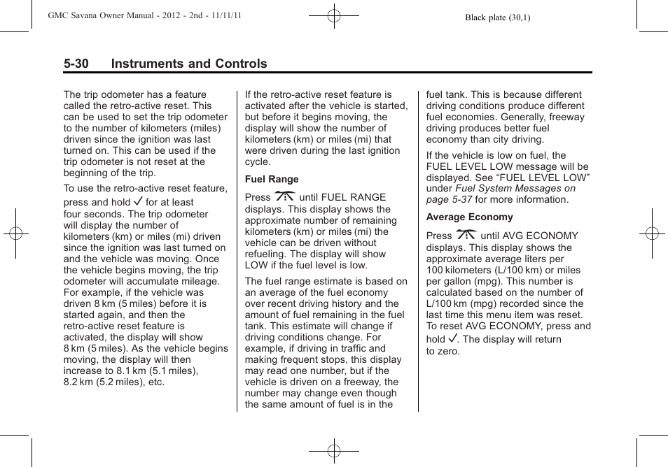 GMC 2012 Savana User Manual | Page 144 / 424