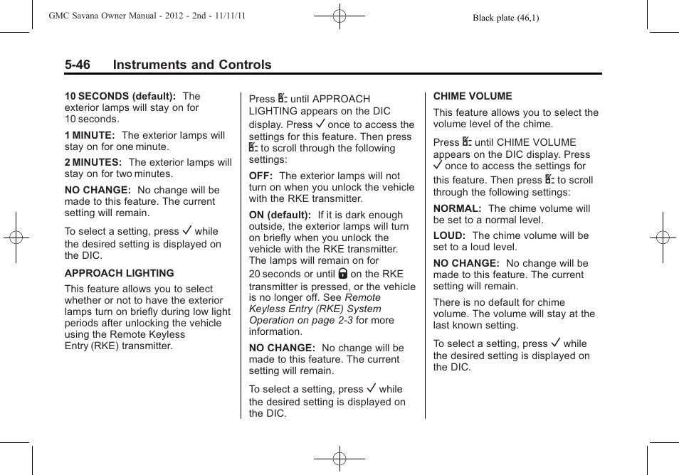 GMC 2012 Savana User Manual | Page 160 / 424