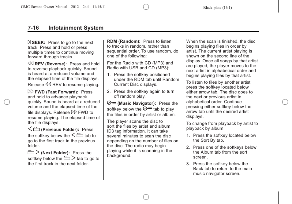 GMC 2012 Savana User Manual | Page 186 / 424