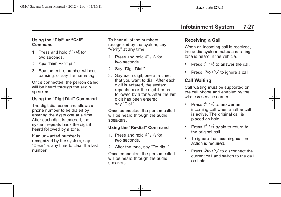 GMC 2012 Savana User Manual | Page 197 / 424