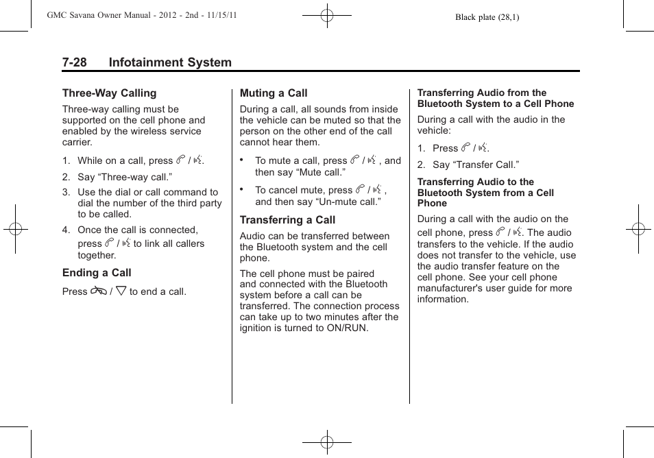 GMC 2012 Savana User Manual | Page 198 / 424