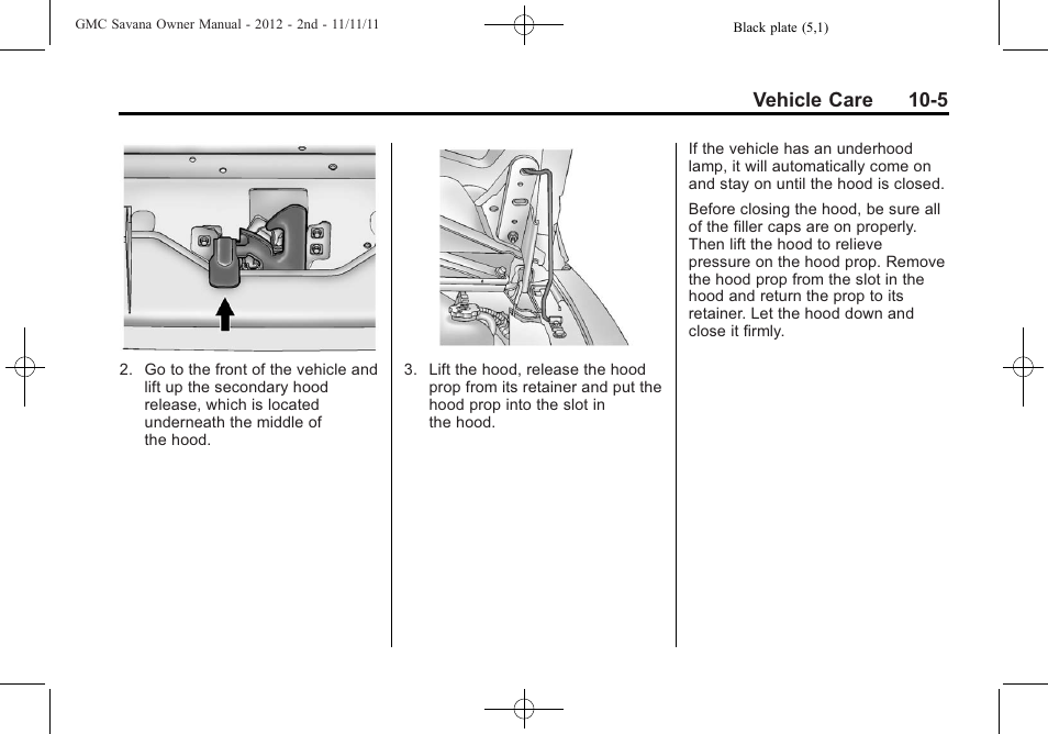 Vehicle care 10-5 | GMC 2012 Savana User Manual | Page 271 / 424