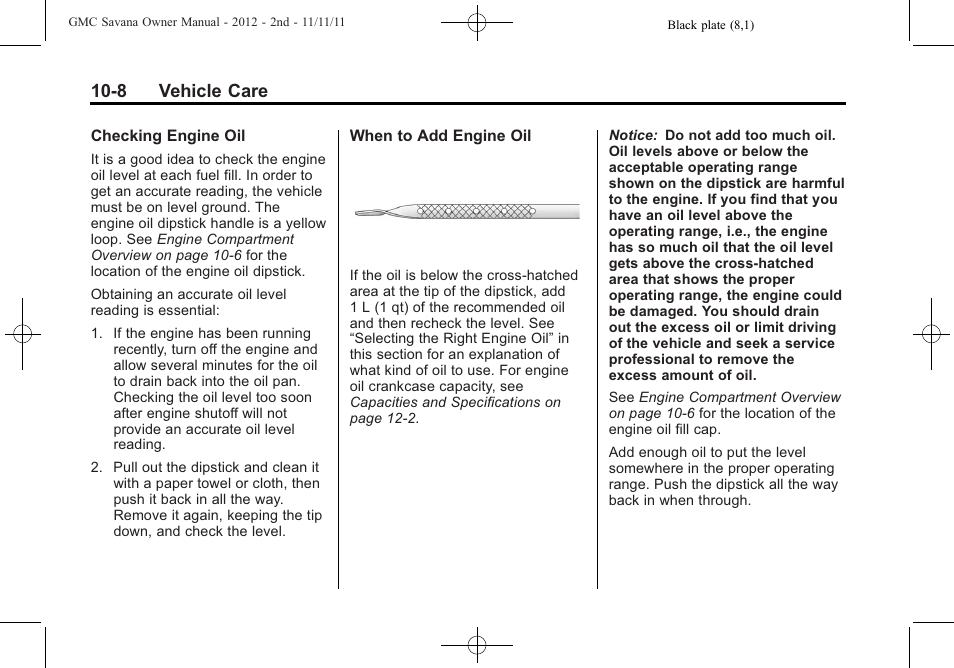 8 vehicle care | GMC 2012 Savana User Manual | Page 274 / 424