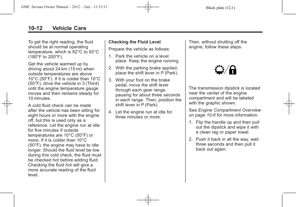 12 vehicle care | GMC 2012 Savana User Manual | Page 278 / 424