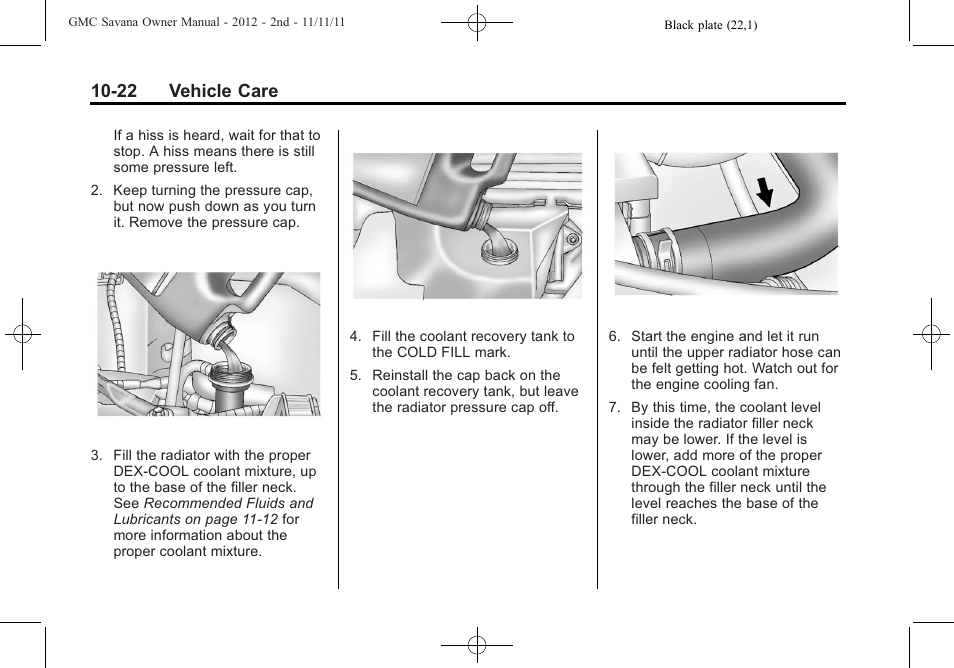 22 vehicle care | GMC 2012 Savana User Manual | Page 288 / 424