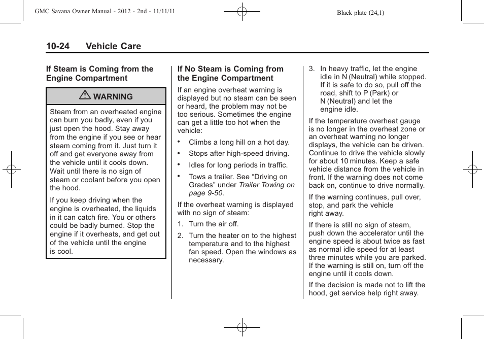 24 vehicle care | GMC 2012 Savana User Manual | Page 290 / 424