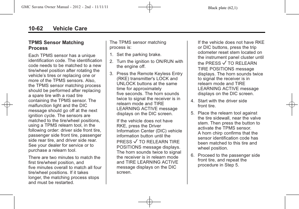 GMC 2012 Savana User Manual | Page 328 / 424