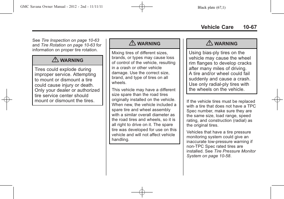 GMC 2012 Savana User Manual | Page 333 / 424