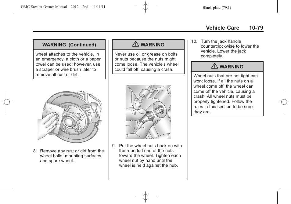 GMC 2012 Savana User Manual | Page 345 / 424