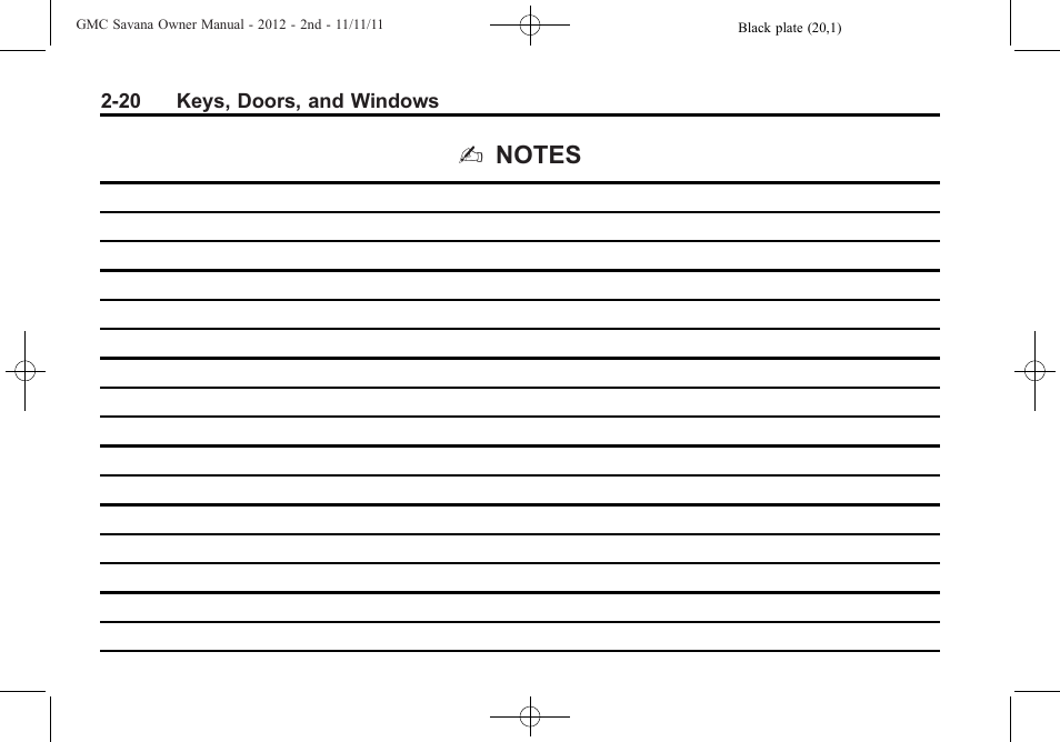 GMC 2012 Savana User Manual | Page 48 / 424