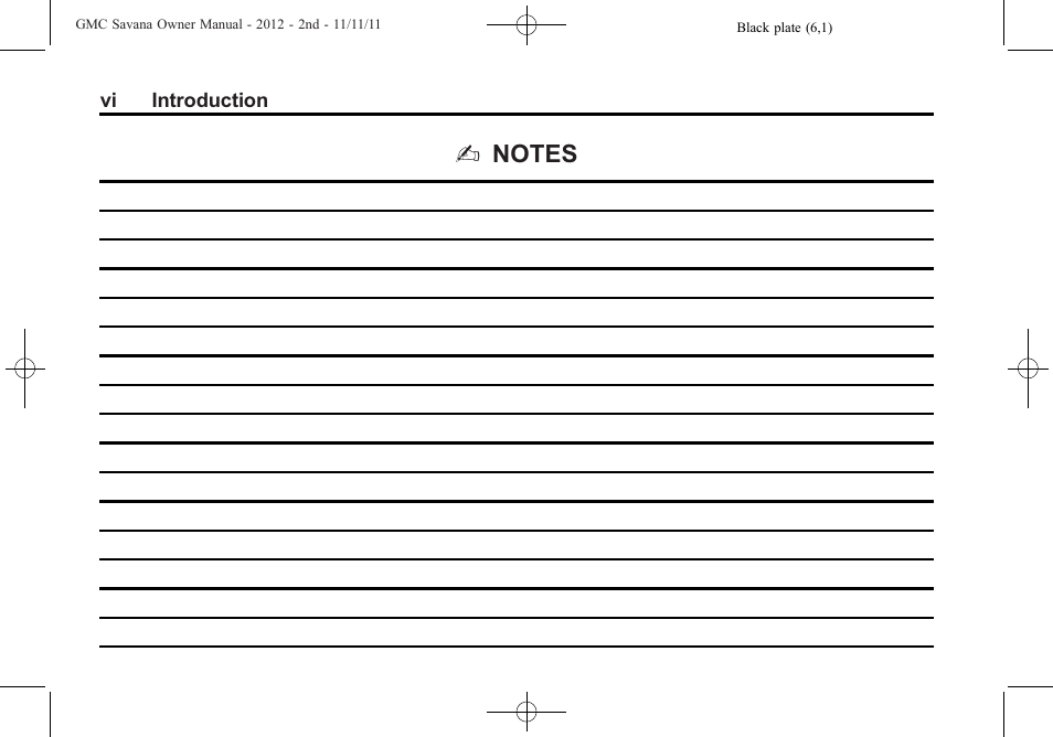 GMC 2012 Savana User Manual | Page 6 / 424