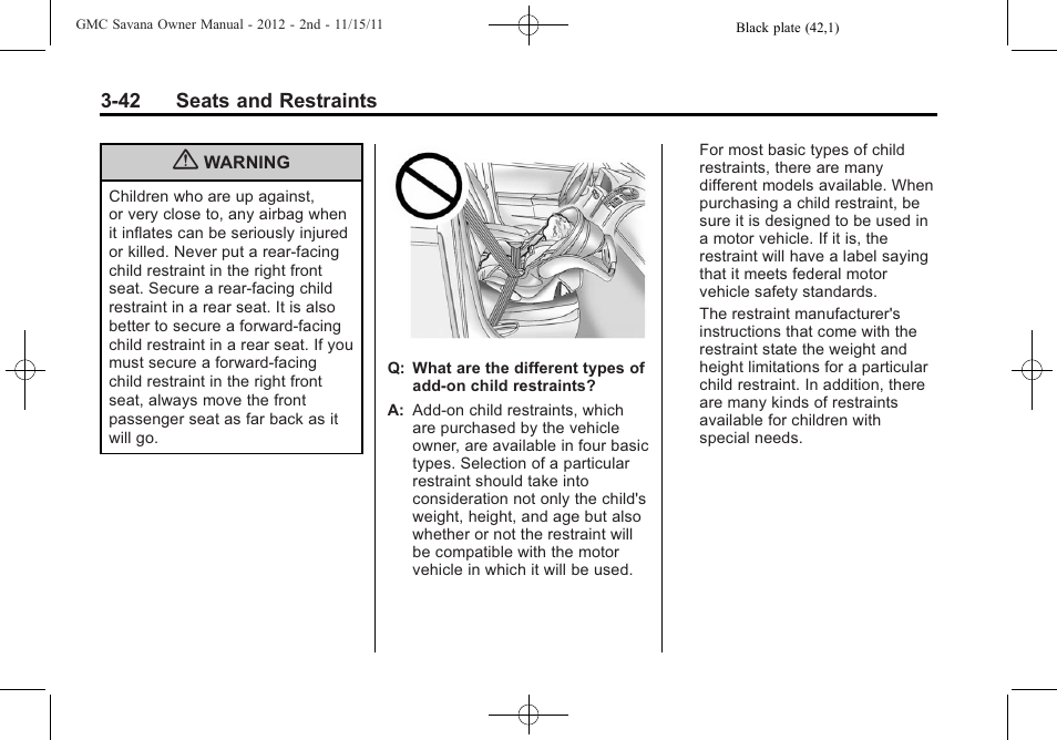 GMC 2012 Savana User Manual | Page 90 / 424