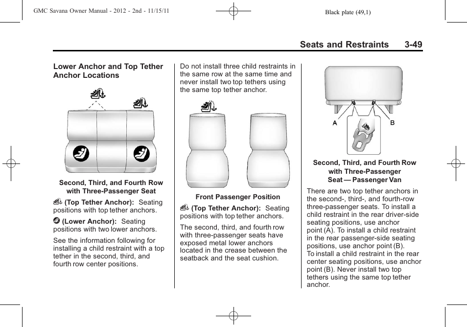 GMC 2012 Savana User Manual | Page 97 / 424