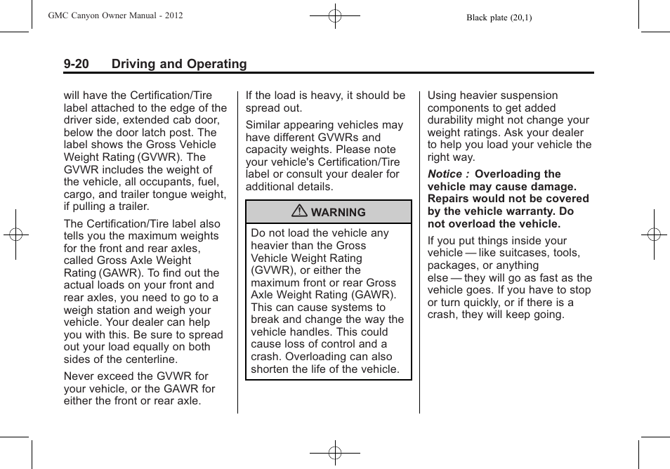 GMC 2012 Canyon User Manual | Page 192 / 386