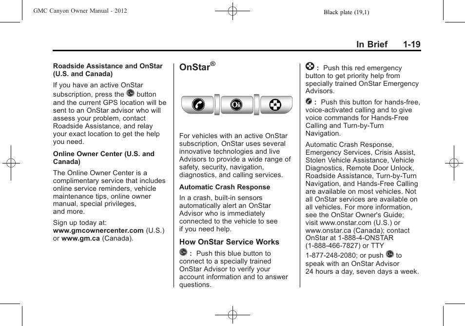 Onstar | GMC 2012 Canyon User Manual | Page 25 / 386