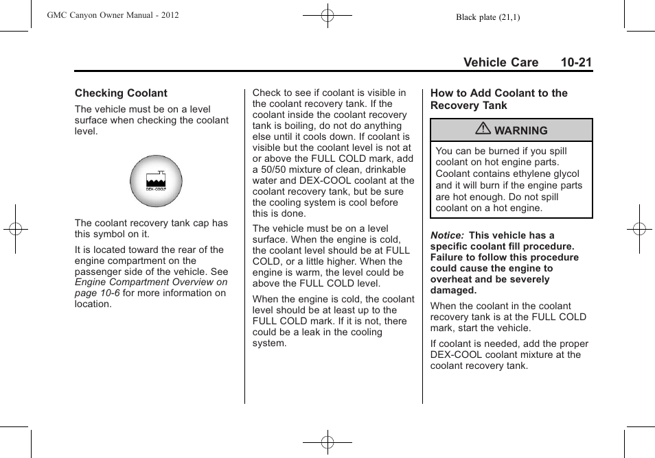 GMC 2012 Canyon User Manual | Page 257 / 386