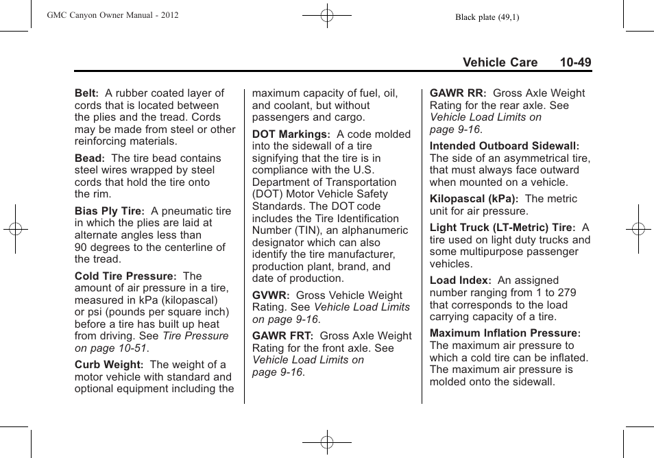 GMC 2012 Canyon User Manual | Page 285 / 386