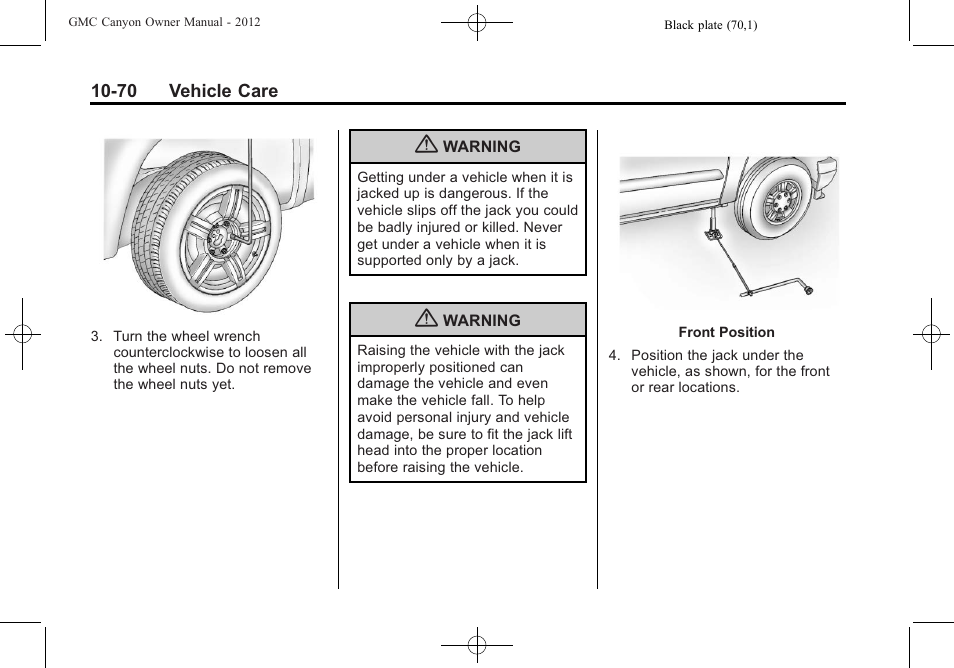 GMC 2012 Canyon User Manual | Page 306 / 386