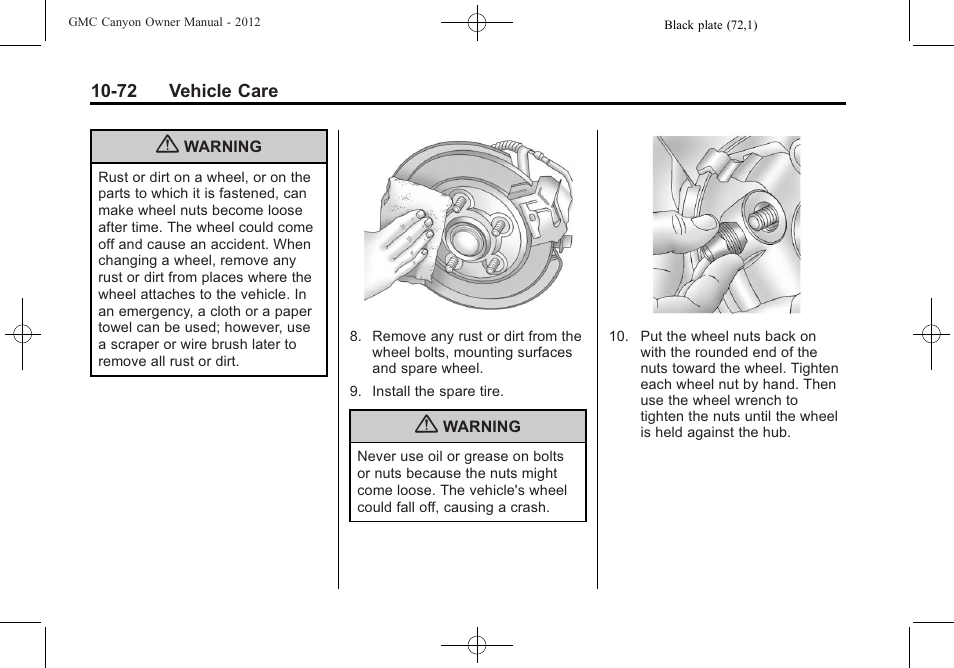 GMC 2012 Canyon User Manual | Page 308 / 386