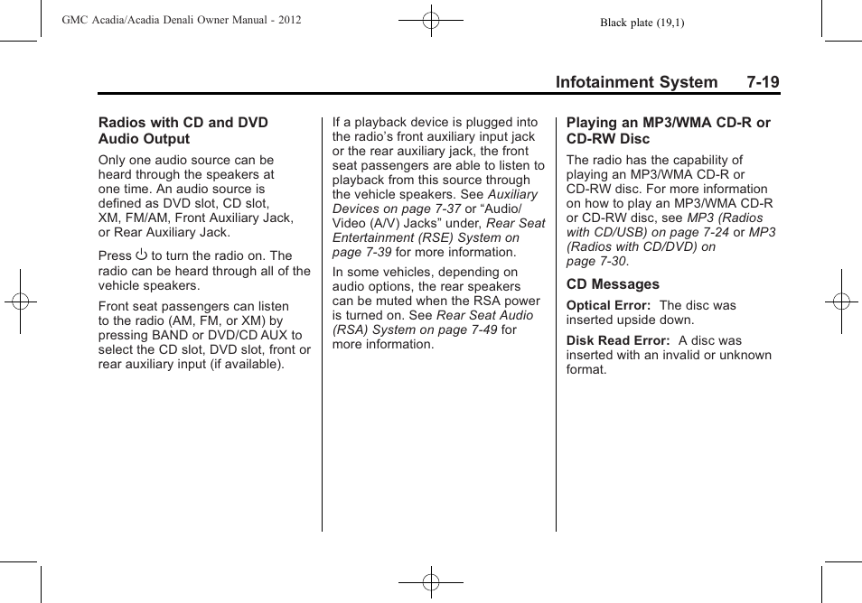 GMC 2012 Acadia User Manual | Page 199 / 456
