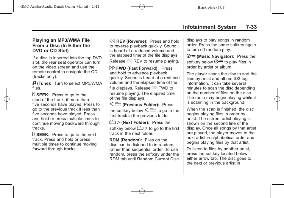 GMC 2012 Acadia User Manual | Page 213 / 456