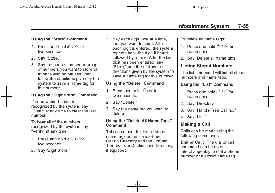 GMC 2012 Acadia User Manual | Page 235 / 456