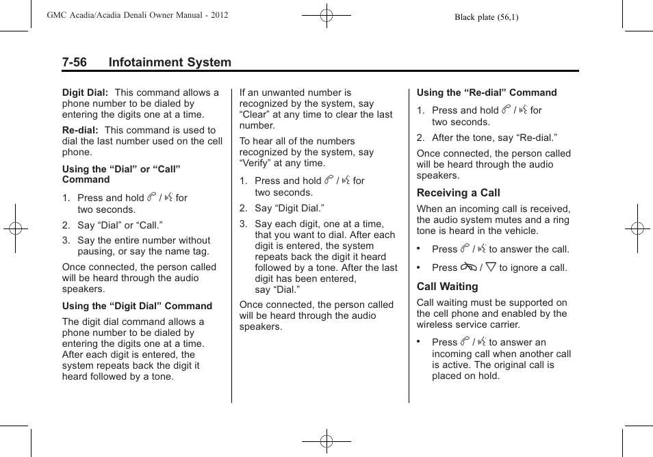 GMC 2012 Acadia User Manual | Page 236 / 456
