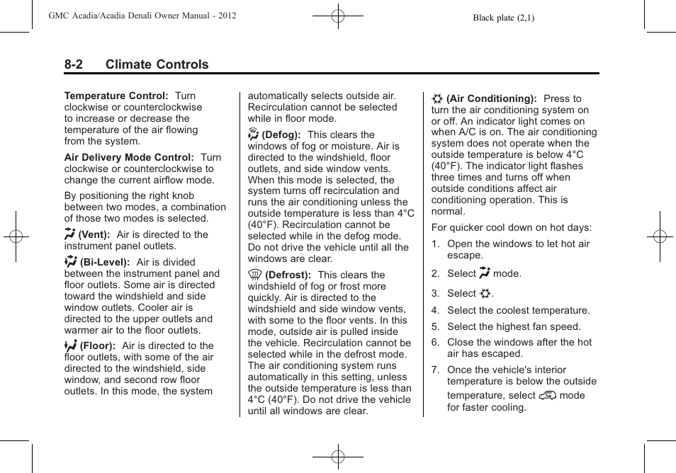 GMC 2012 Acadia User Manual | Page 242 / 456
