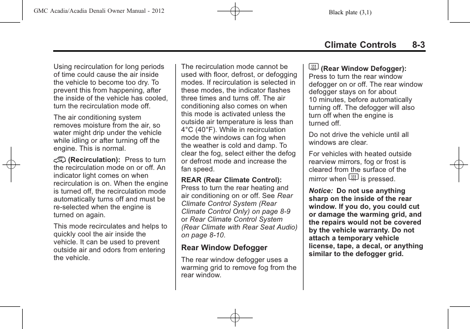 GMC 2012 Acadia User Manual | Page 243 / 456