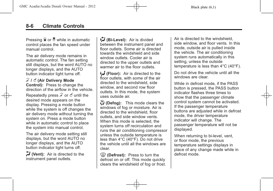 GMC 2012 Acadia User Manual | Page 246 / 456