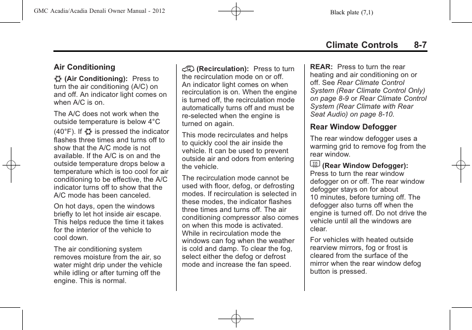 GMC 2012 Acadia User Manual | Page 247 / 456