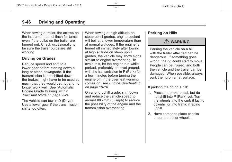 GMC 2012 Acadia User Manual | Page 300 / 456