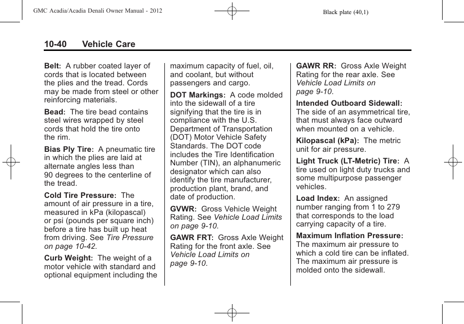 GMC 2012 Acadia User Manual | Page 346 / 456