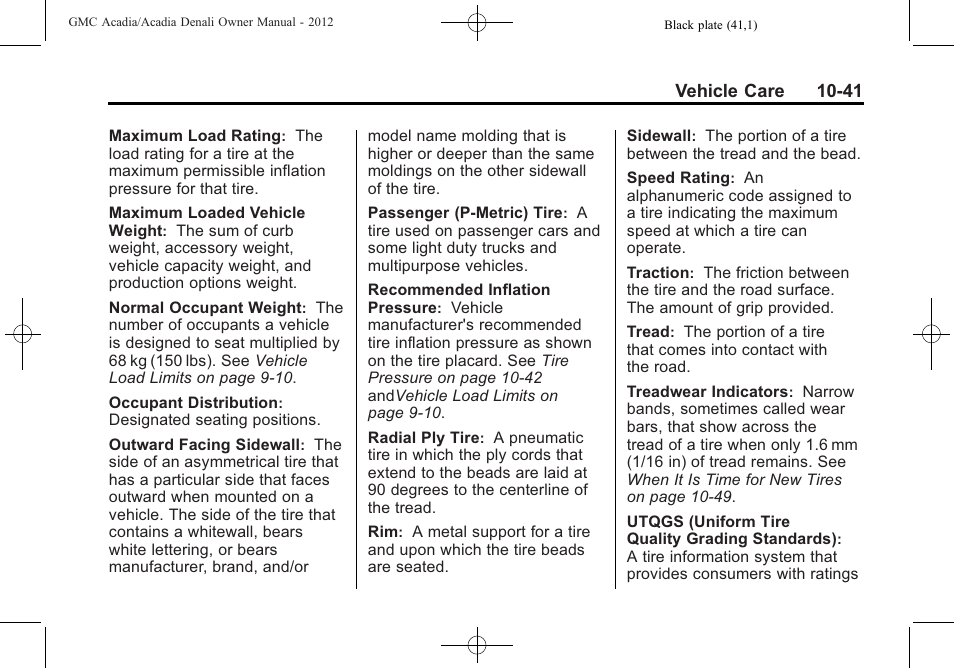 GMC 2012 Acadia User Manual | Page 347 / 456