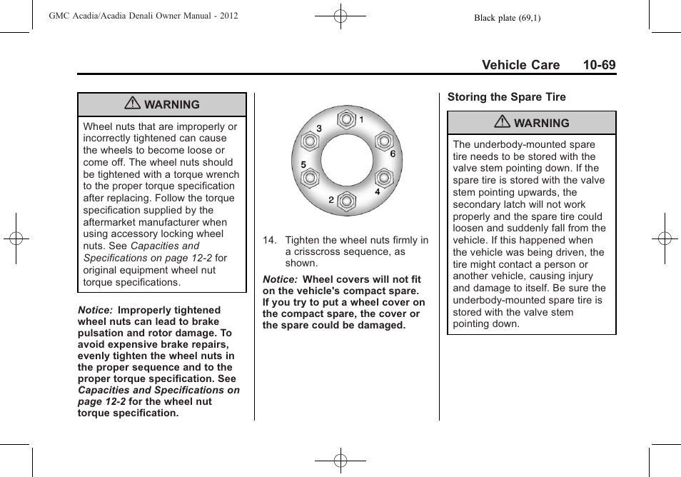 GMC 2012 Acadia User Manual | Page 375 / 456