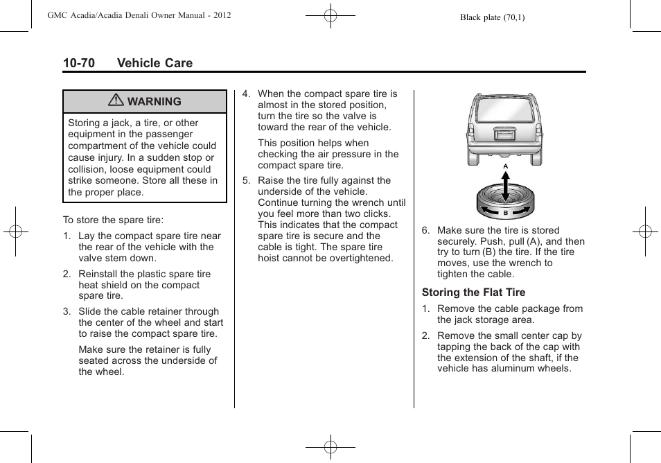 GMC 2012 Acadia User Manual | Page 376 / 456