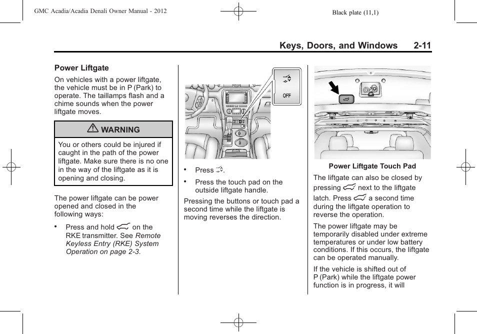 GMC 2012 Acadia User Manual | Page 41 / 456